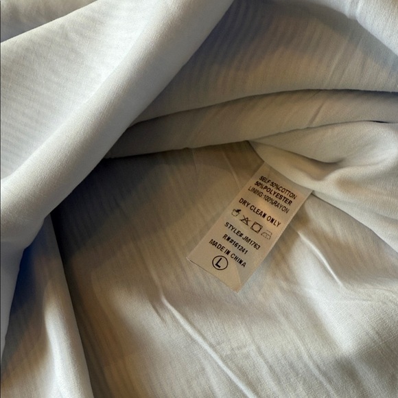 J. Marie Embroidered Pinstripe Sleeveless Dress with Floral Design L - Picture 13 of 15